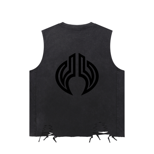 Ricalala all BLK Snow Washed Tank Top