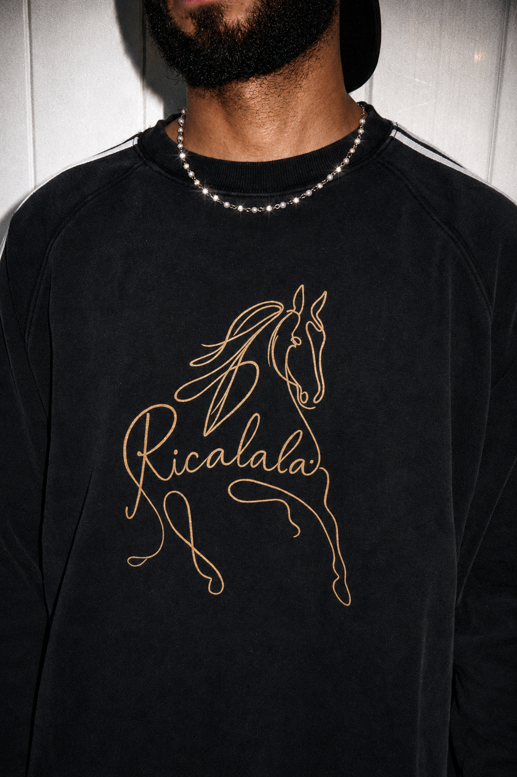 Ricalala Golden Horse Sweatshirt (top set) 100%cotton