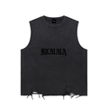Ricalala all BLK Snow Washed Tank Top