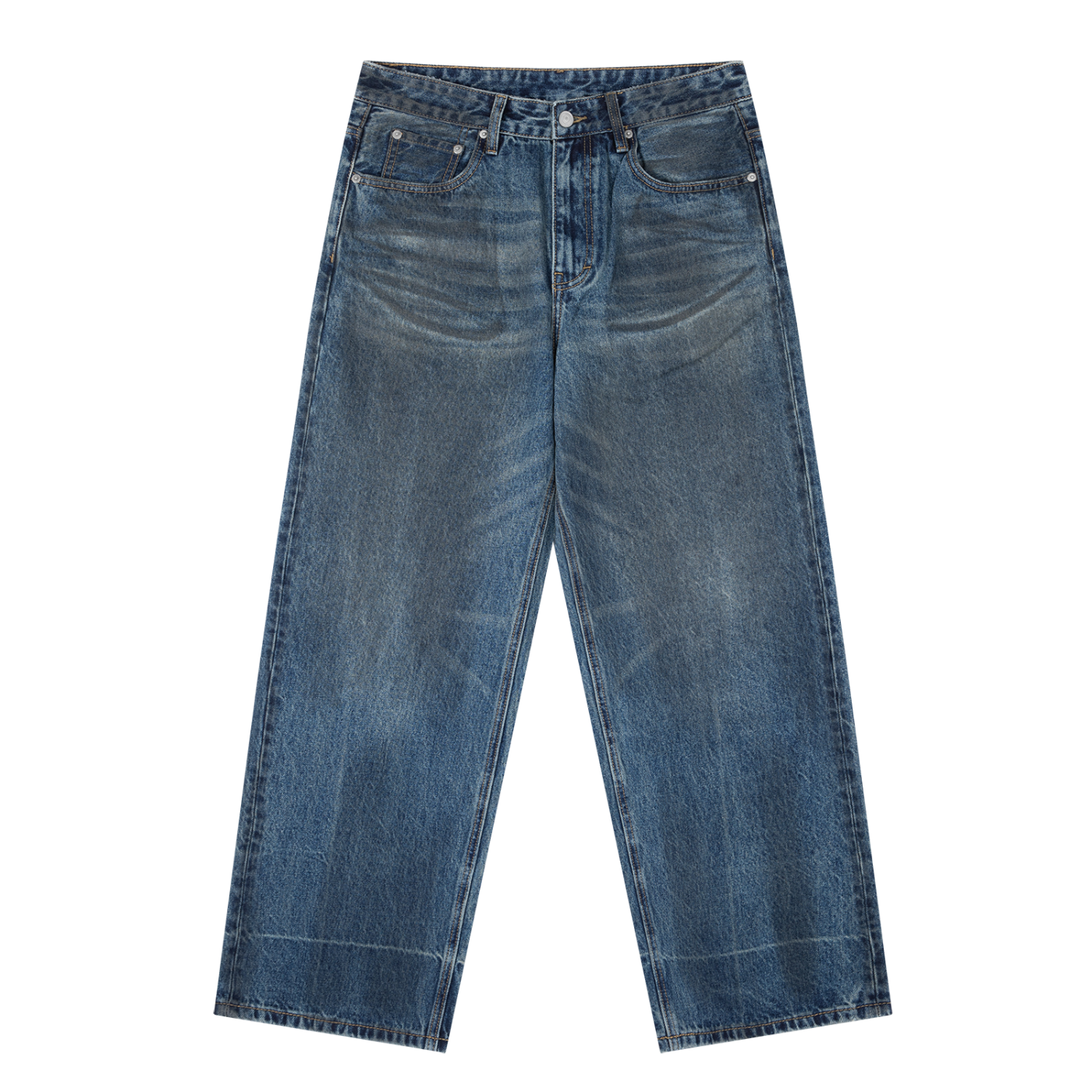 Ricalala Vintage Wash Baggy Denim Jeans