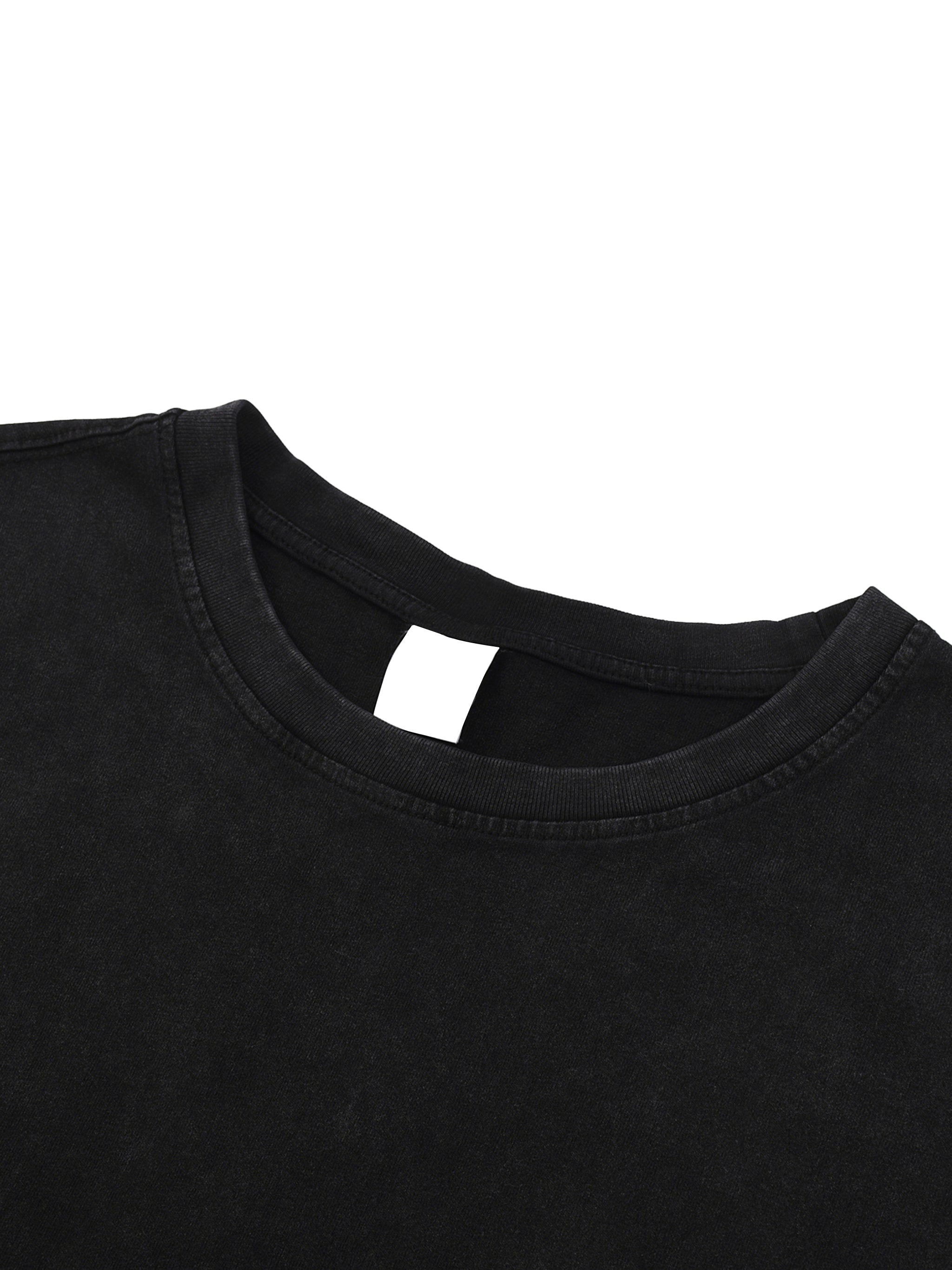 Ricalala all BLK Snow Washed Tank Top